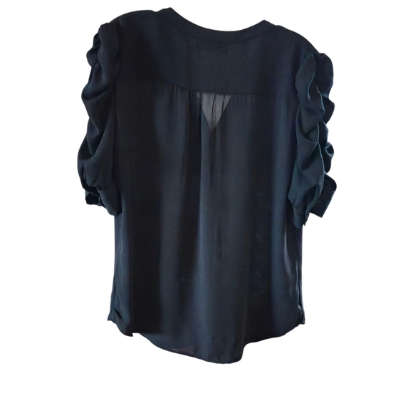 New York & Company Black Button-Up Blouse - Picture 6 of 9